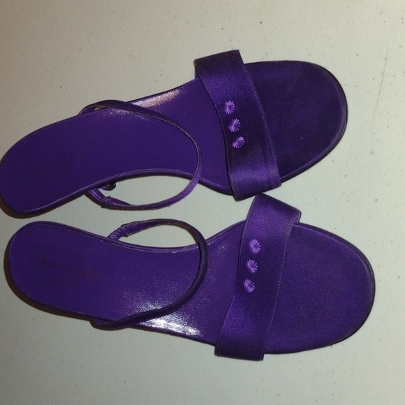 Kate Spade purple strappy heel slip-ons size 8 - Picture 1 of 12